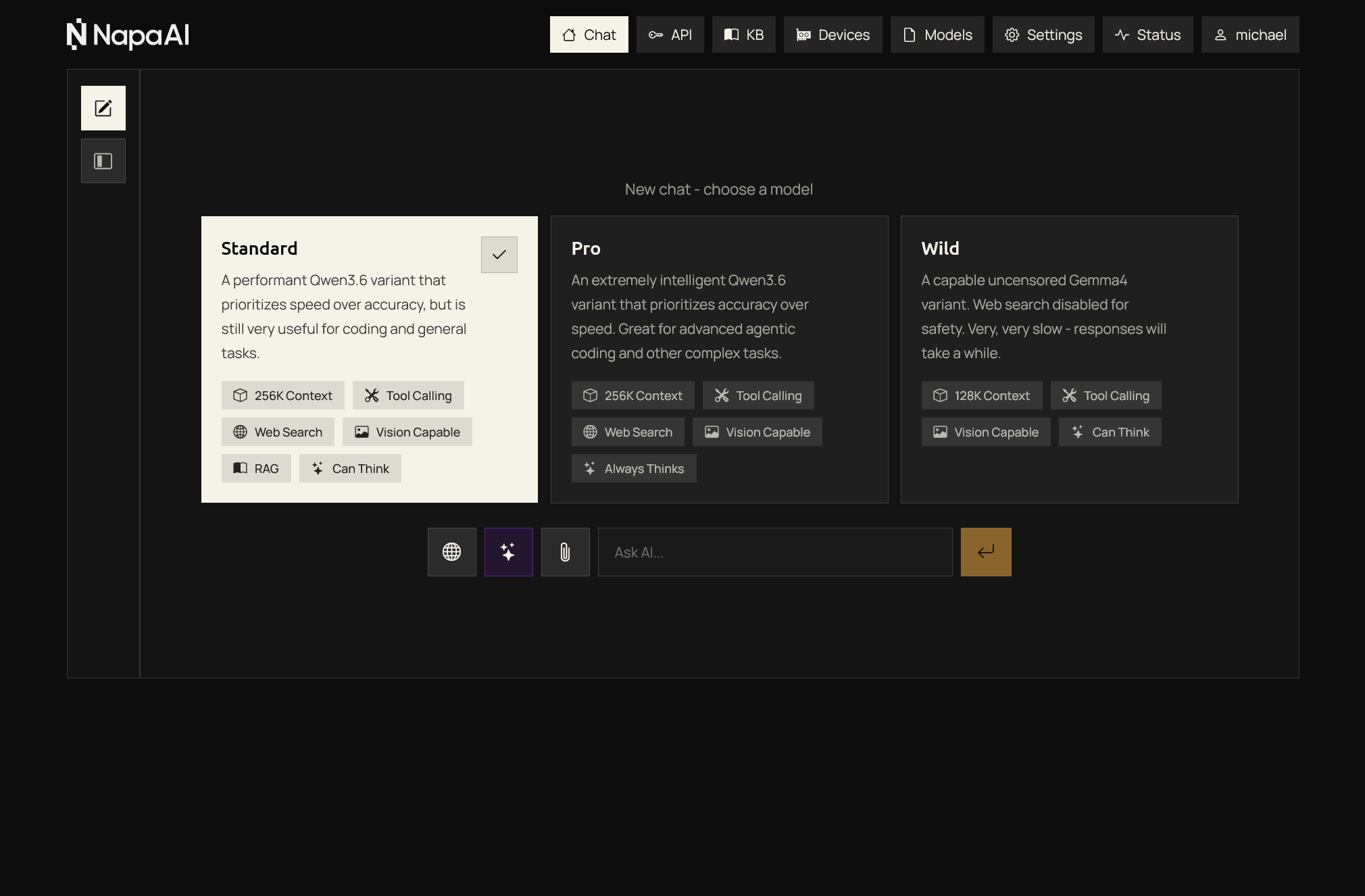 LmPanel home page screenshot showing the main dashboard